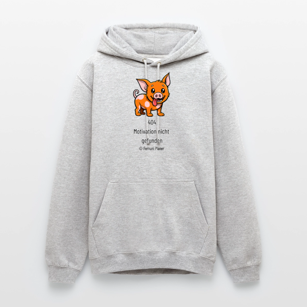 Unisex Hoodie Schweinehund 404 - Hellgrau meliert