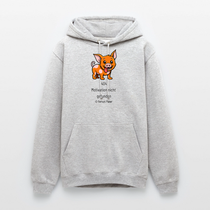 Unisex Hoodie Schweinehund 404 - Hellgrau meliert