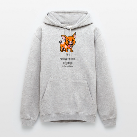 Unisex Hoodie Schweinehund 404 - Hellgrau meliert