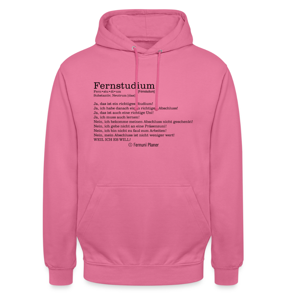 Unisex Hoodie Fernstudium - Pink