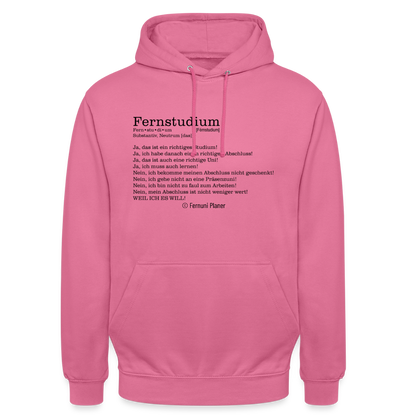 Unisex Hoodie Fernstudium - Pink
