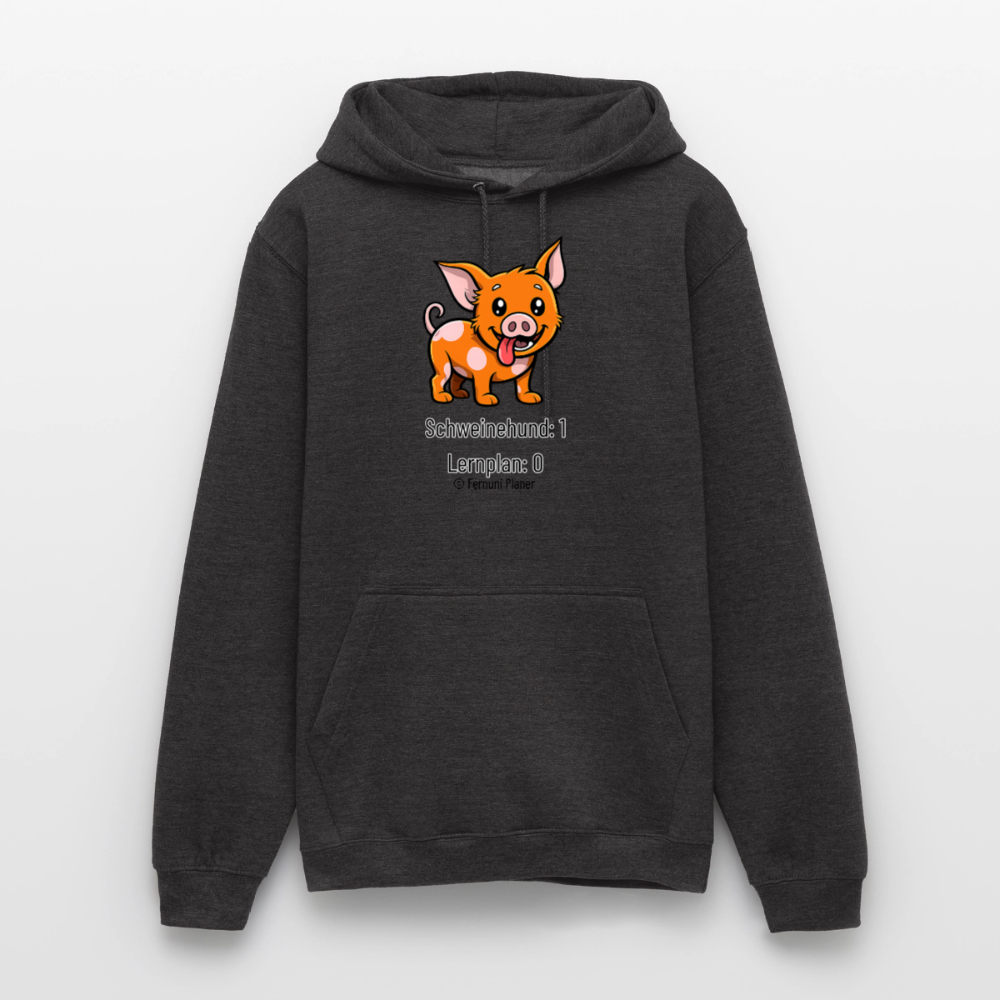 Unisex Hoodie Schweinehund:1 Lernplan:0 - Anthrazit