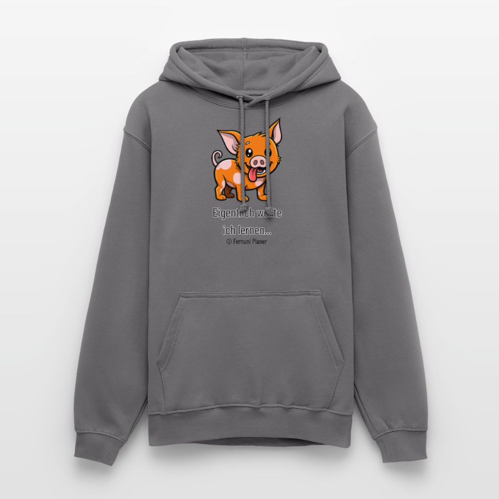 Unisex Hoodie Schweinehund Eigentlich - Mittelgrau