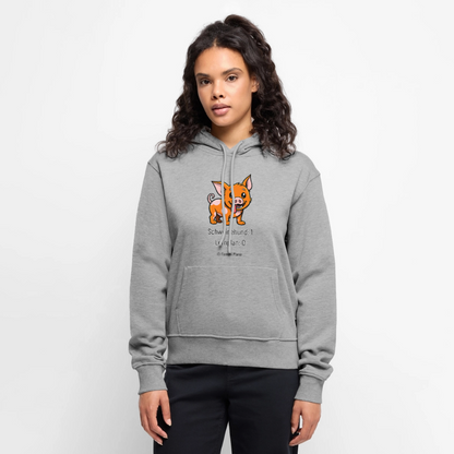Frauen Premium Hoodie Schweinehund:1 Lernplan:0 - Grau meliert