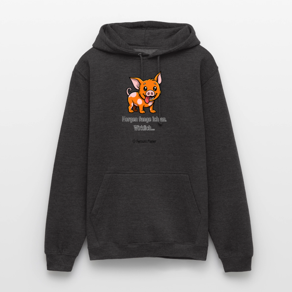 Unisex Hoodie Schweinehund Morgen - Anthrazit