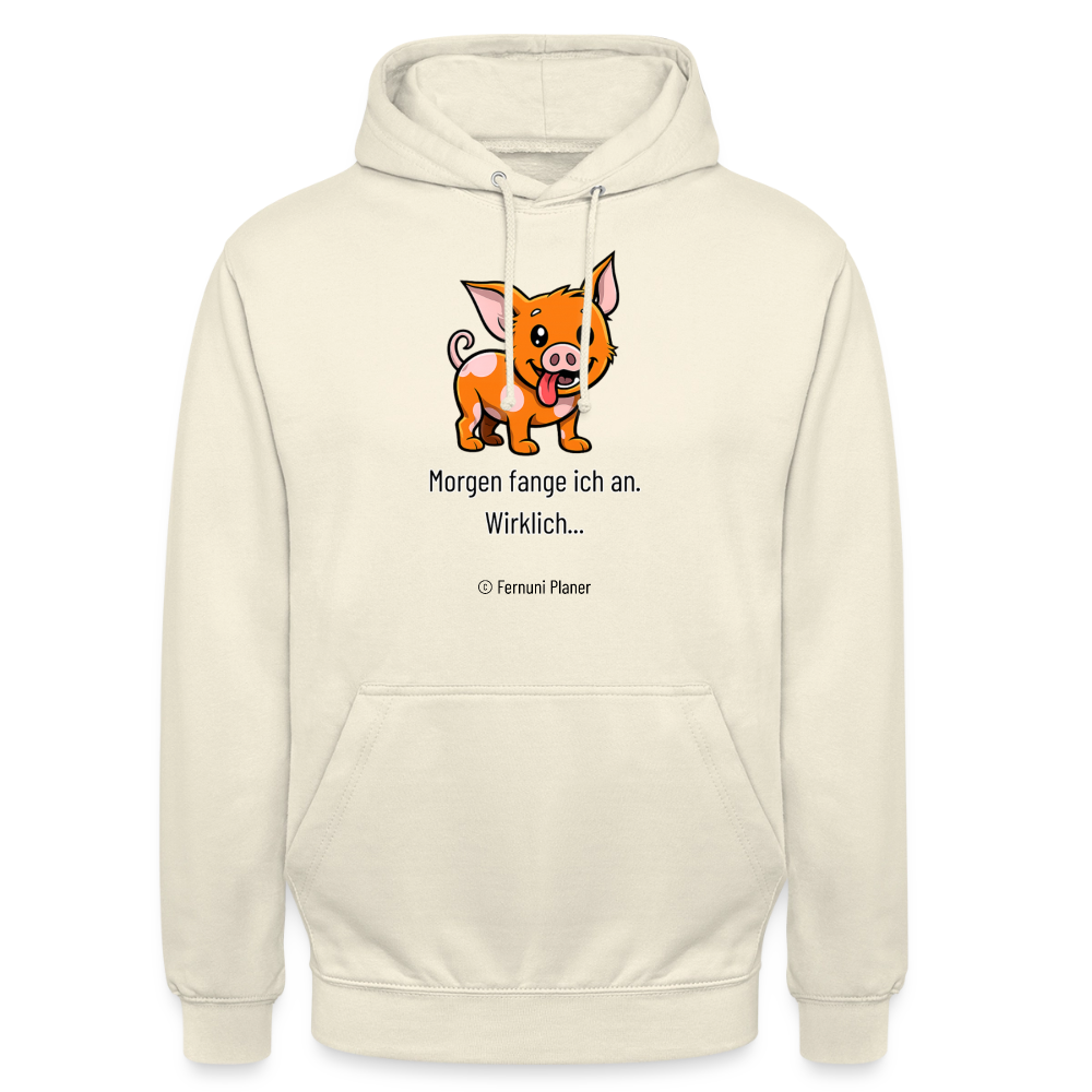 Unisex Hoodie Schweinehund Morgen - Vanille-Milchshake