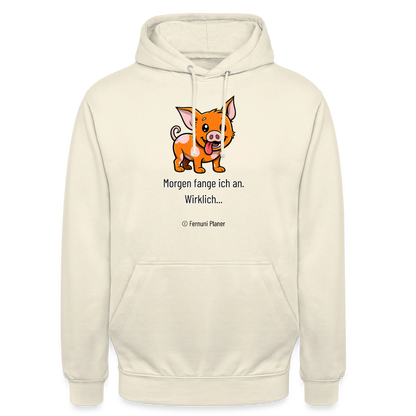 Unisex Hoodie Schweinehund Morgen - Vanille-Milchshake
