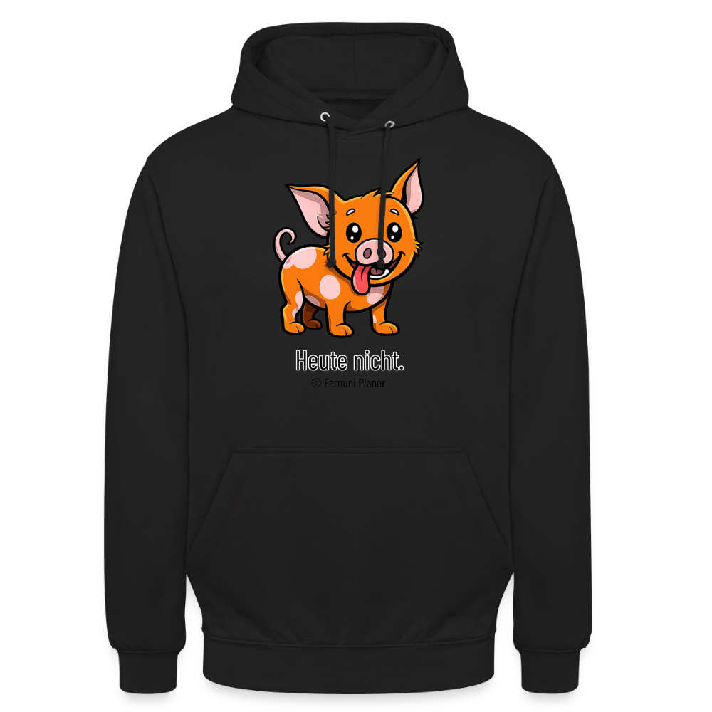 Unisex Hoodie Schweinehund Heute nicht - Schwarz