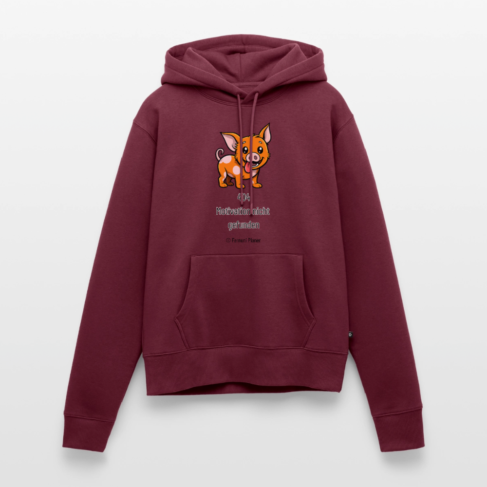 Frauen Premium Hoodie Schweinehund 404 - Burgunderrot