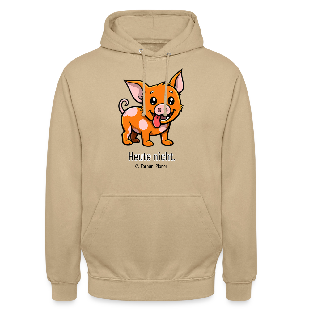 Unisex Hoodie Schweinehund Heute nicht - Beige