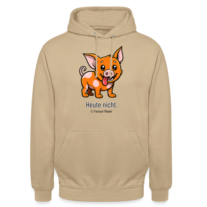 Unisex Hoodie Schweinehund Heute nicht - Beige