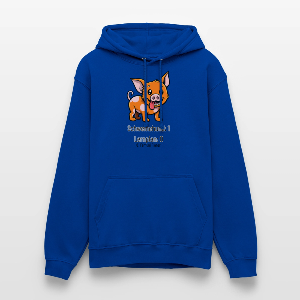 Unisex Hoodie Schweinehund:1 Lernplan:0 - Royalblau
