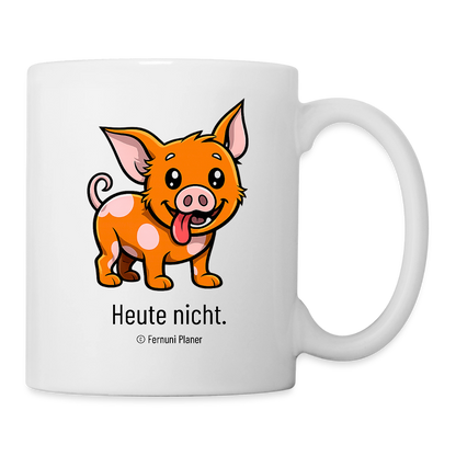 Tasse Schweinehund Heute nicht - Weiß
