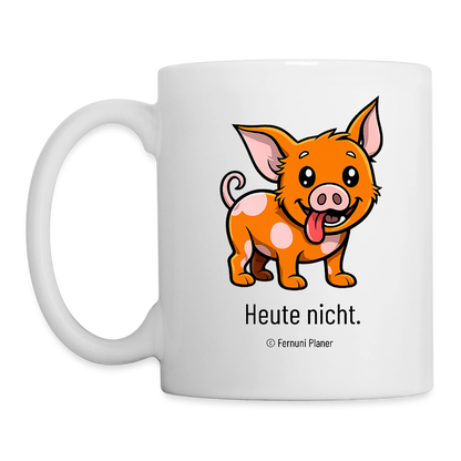 Tasse Schweinehund Heute nicht - Weiß