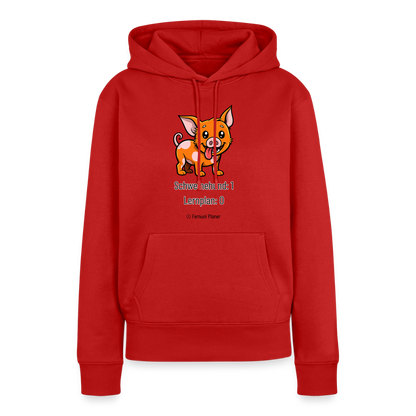 Frauen Premium Hoodie Schweinehund:1 Lernplan:0 - Rot