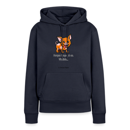 Frauen Premium Hoodie Schweinehund Morgen - Navy
