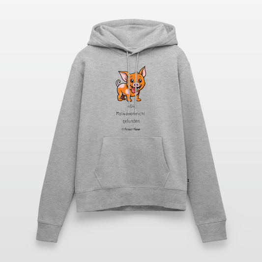 Frauen Premium Hoodie Schweinehund 404 - Grau meliert