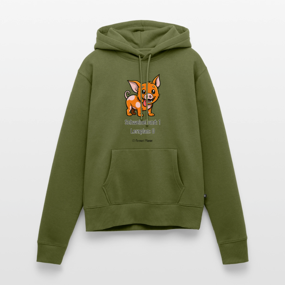 Frauen Premium Hoodie Schweinehund:1 Lernplan:0 - Khaki