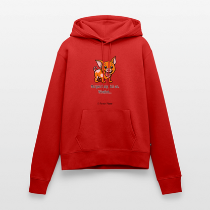 Frauen Premium Hoodie Schweinehund Morgen - Rot