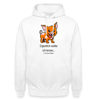 Unisex Hoodie Schweinehund Eigentlich - Weiß