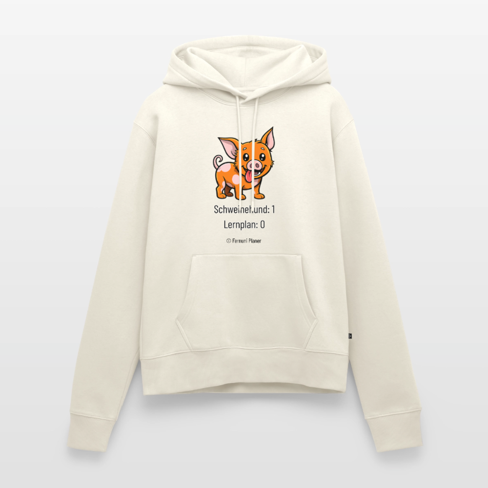 Frauen Premium Hoodie Schweinehund:1 Lernplan:0 - Naturweiß