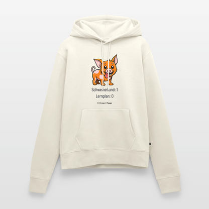 Frauen Premium Hoodie Schweinehund:1 Lernplan:0 - Naturweiß