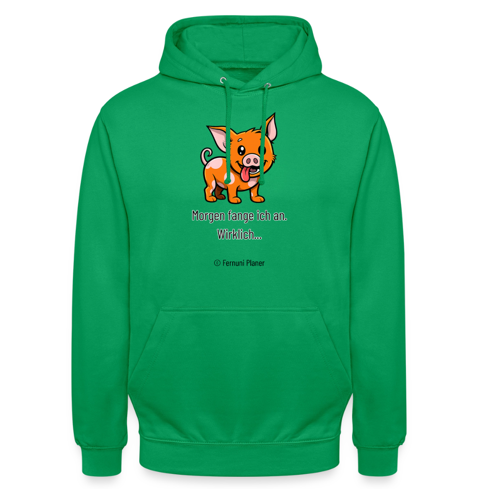 Unisex Hoodie Schweinehund Morgen - Kelly Green