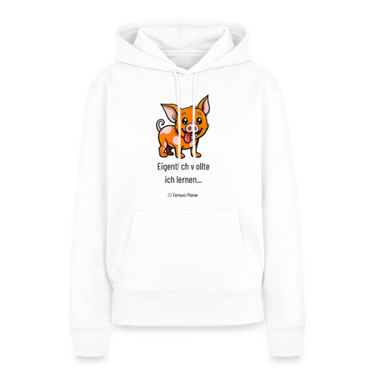 Frauen Premium Hoodie Schweinehund Eigentlich - Weiß