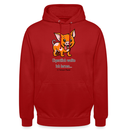 Unisex Hoodie Schweinehund Eigentlich - Rot