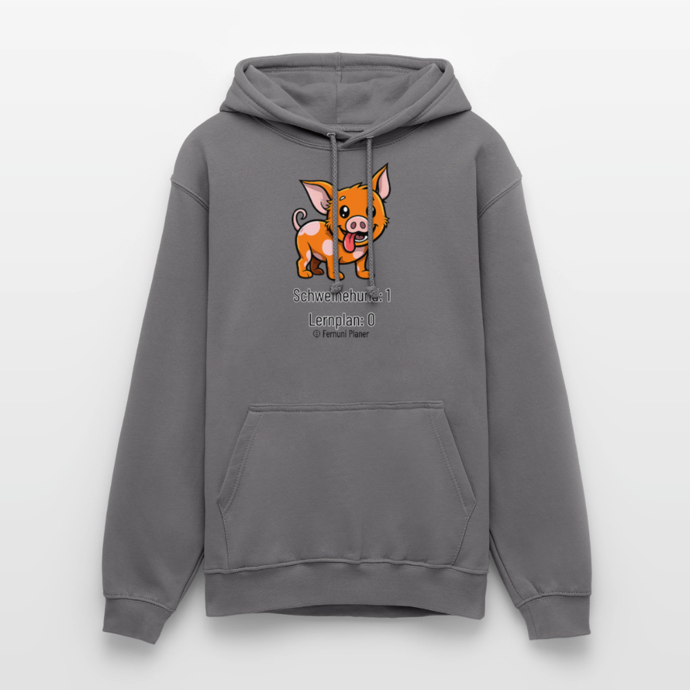 Unisex Hoodie Schweinehund:1 Lernplan:0 - Mittelgrau