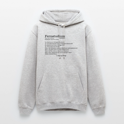 Unisex Hoodie Fernstudium - Hellgrau meliert