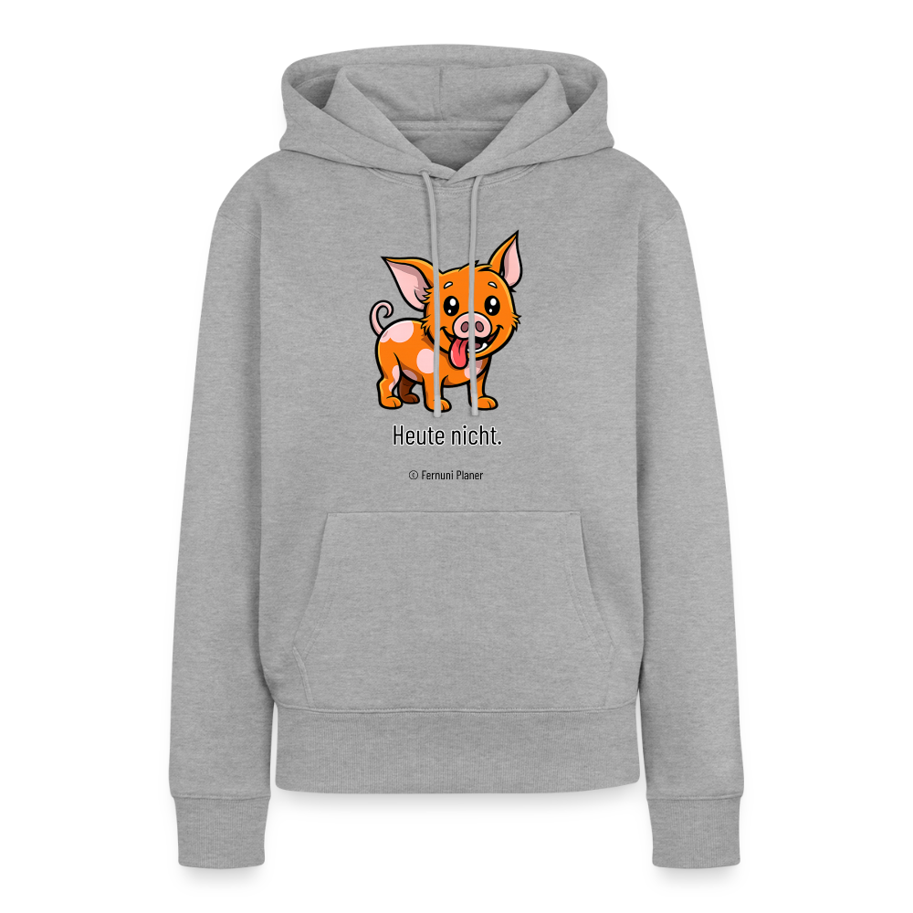 Unisex Hoodie Schweinehund Heute nicht - Grau meliert