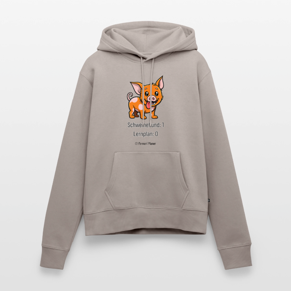 Frauen Premium Hoodie Schweinehund:1 Lernplan:0 - Taupe