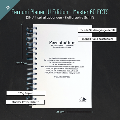 Fernuni Planer IU Edition Master 60 ECTS - Kalligraphie A4