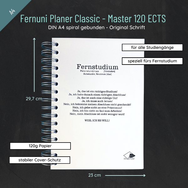 Fernuni Planer Classic Master 120 ECTS - Original A4