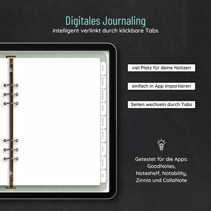Digitales Notizbuch: optimiert für Tablet & digitale Planung