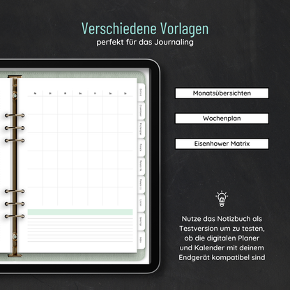 Digitales Notizbuch: optimiert für Tablet & digitale Planung