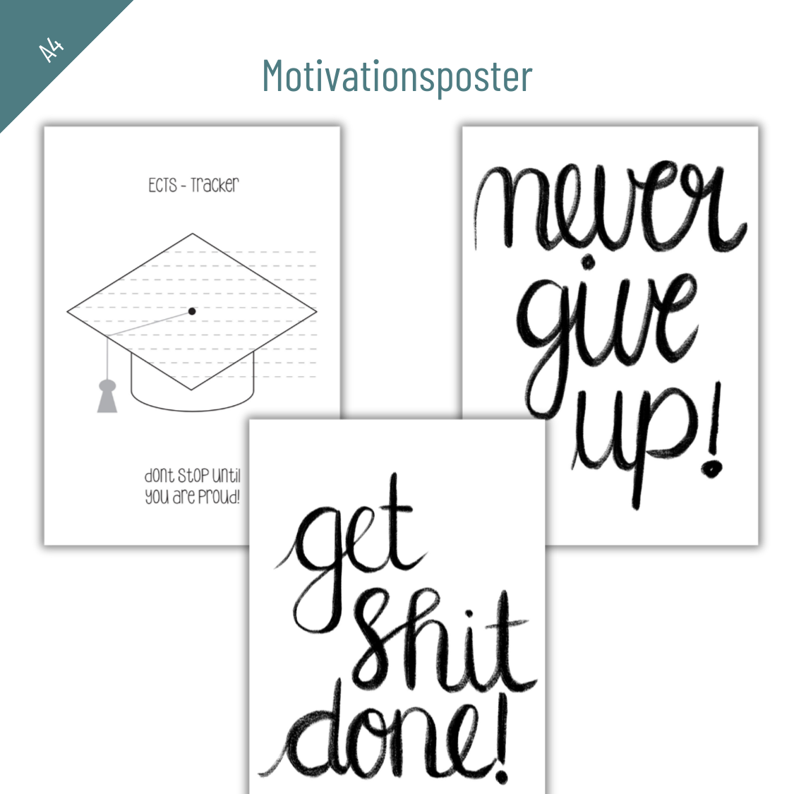 Motivationsposter für deinen Lernplatz