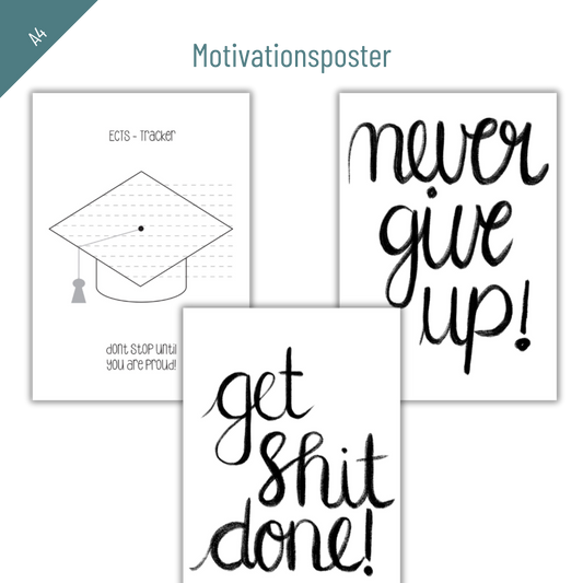Motivationsposter für deinen Lernplatz