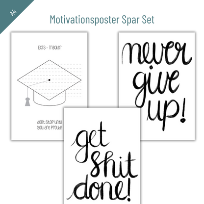 Poster Spar Set: Motivationsposter für deinen Lernplatz
