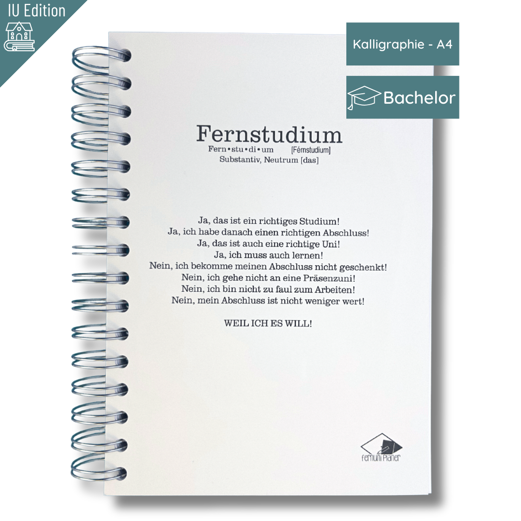 Fernuni Planer IU Edition Bachelor - Kalligraphie A4