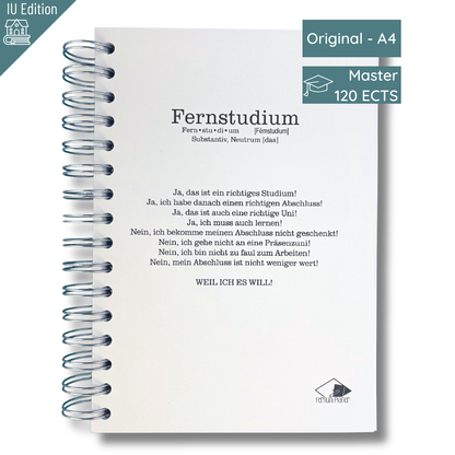 Fernuni Planer IU Edition Master 120 ECTS - Original A4