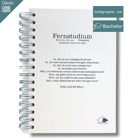 Fernuni Planer Classic Bachelor - Kalligraphie A4