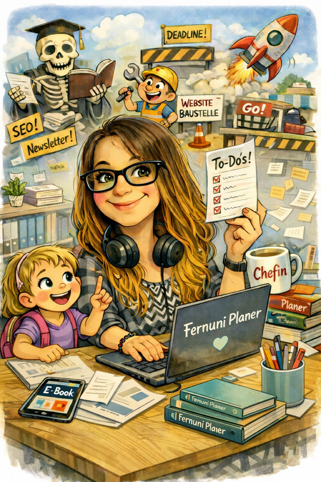 Karikatur Tamara von Fernuni Planer