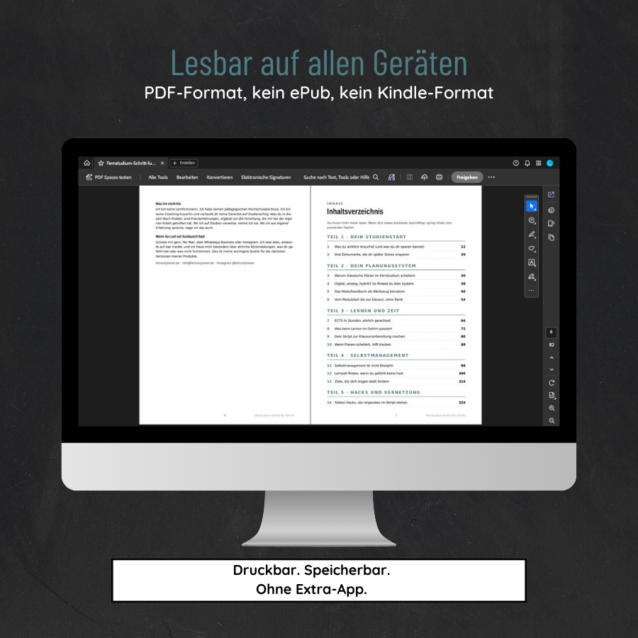 Lesbar auf allen Geräten: das E-Book als PDF-Datei auf Smartphone, Tablet, Laptop und PC