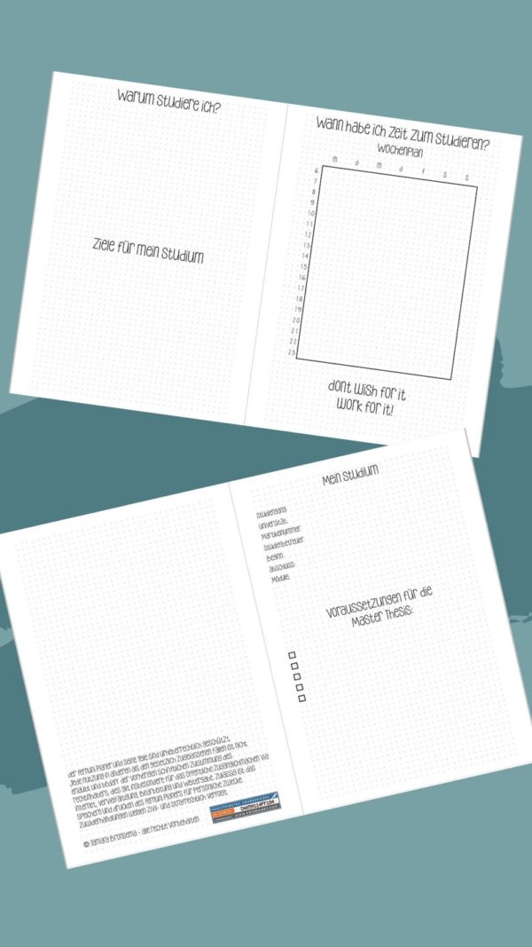 Fernuni Planer Master A4/A5 Printable [Digital] – Bild 2
