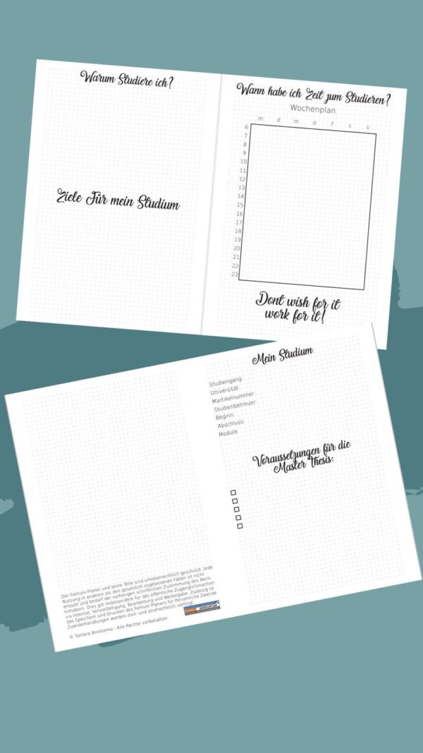 Fernuni Planer Master A4/A5 Printable [Digital] – Bild 10