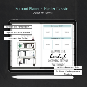 Fernuni Planer Digital – Master für iPad Goodnotes, Notability… [Digital]