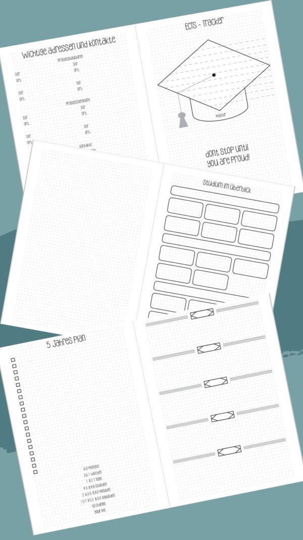 Fernuni Planer Master A4/A5 Printable [Digital] – Bild 3