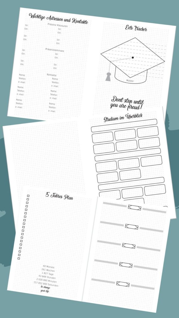 Fernuni Planer Master A4/A5 Printable [Digital] – Bild 11